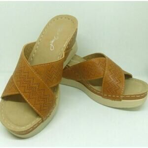LuLu & Pearl Wedge Sandals Slip-Ons Casual Open-Toe Slides Lightweight Classic